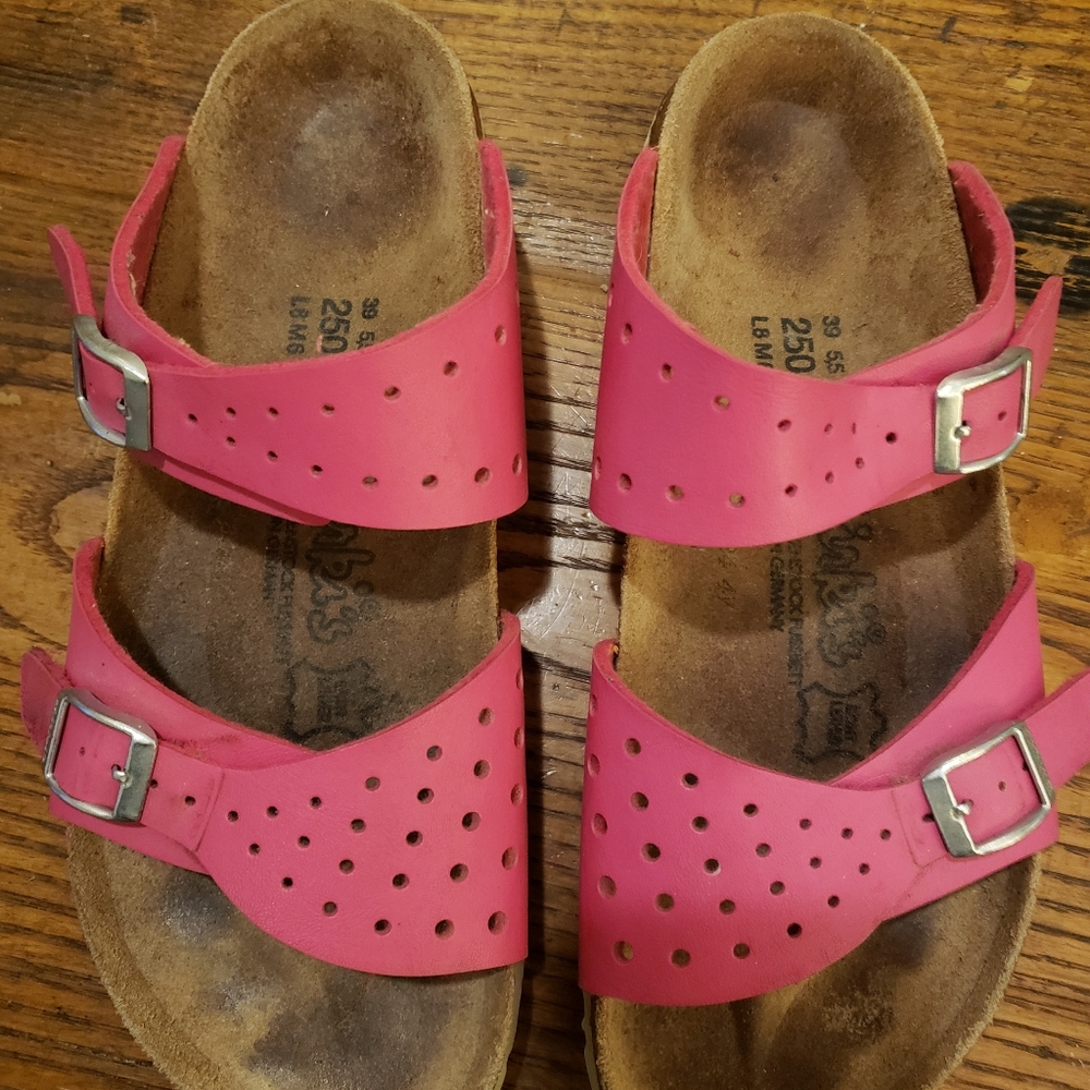 Hot Pink Ladies Birkenstock Sandals.